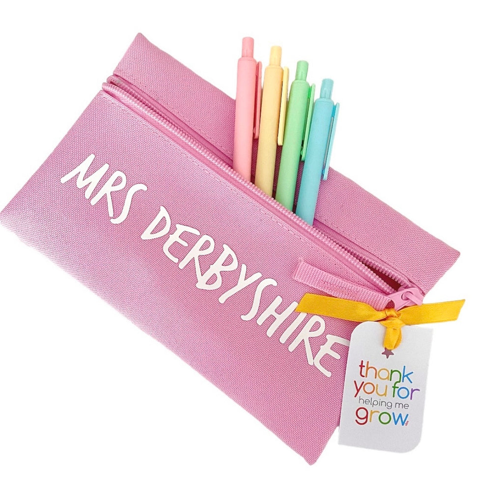 Pink Personalised Pencil Case