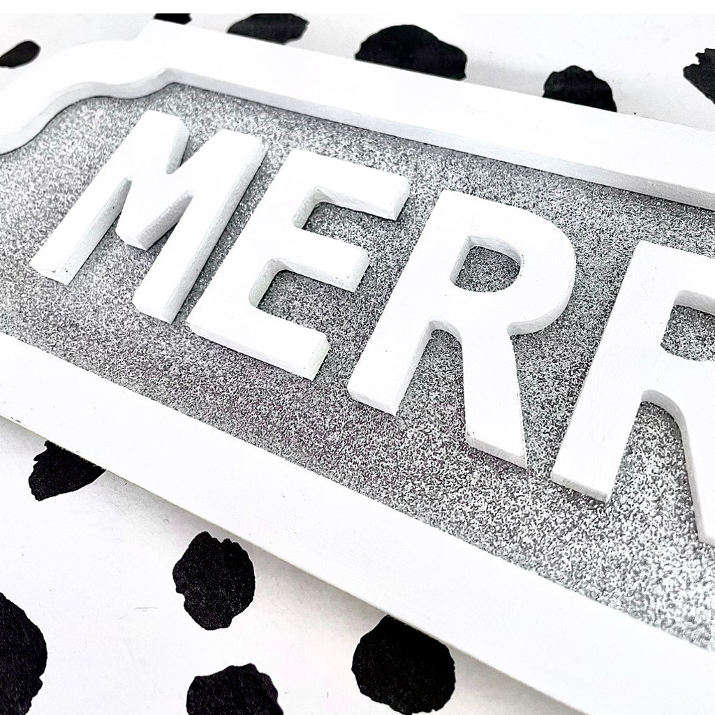 Silver Glitter Street Sign