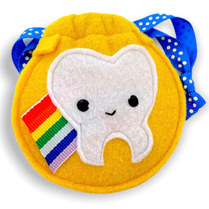 Yellow Rainbow Tooth Fairy Pouch