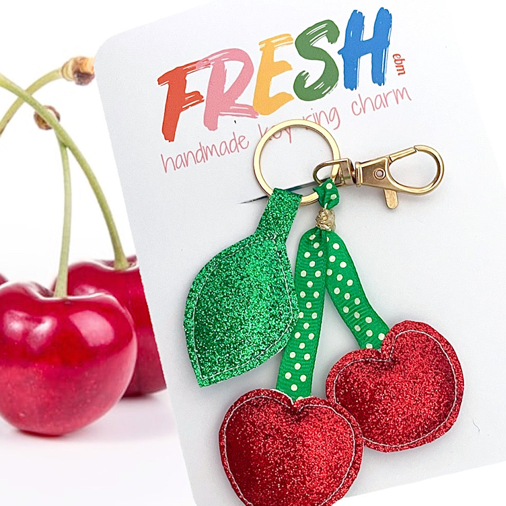 Cherry Key Ring Charm