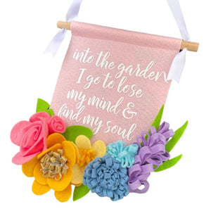 Felt Floral Flag Sign